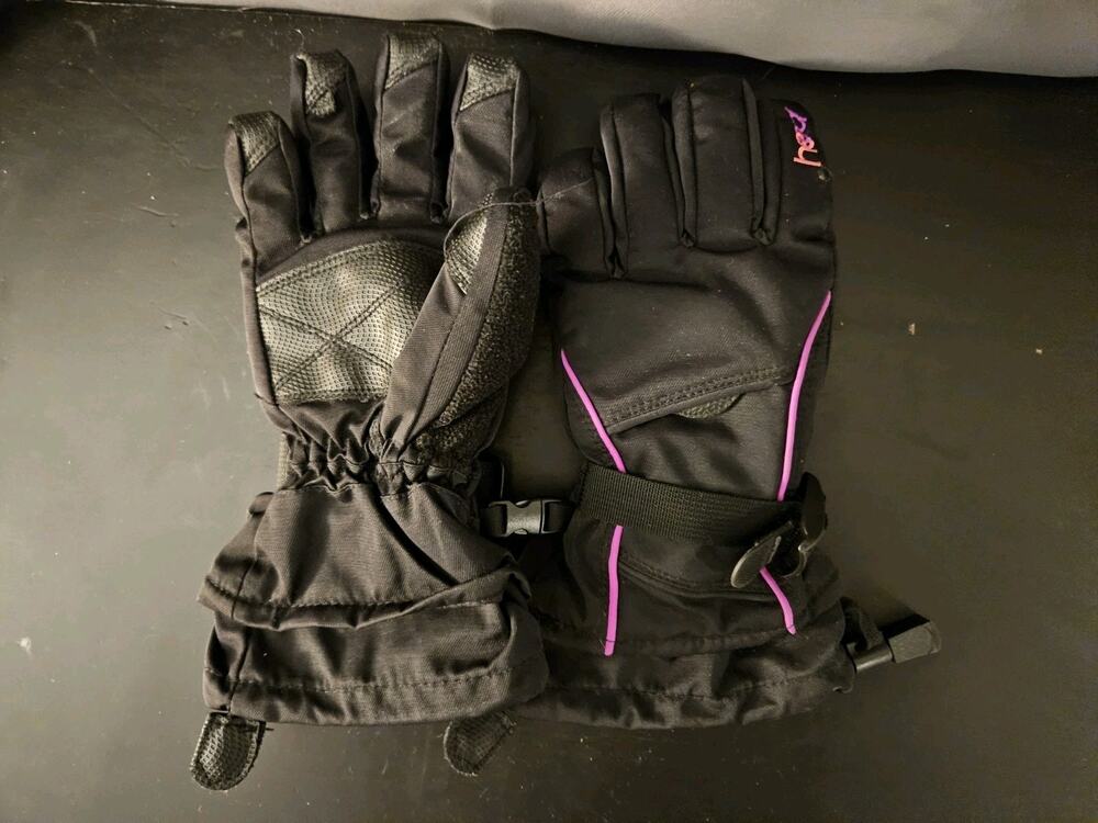 HEAD Women's Ski Snow Gloves Medium Black Pink Waterproof Breathable Winter
